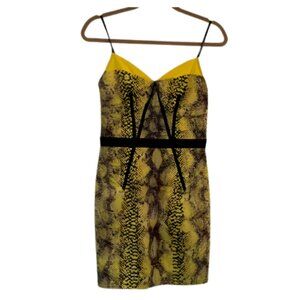 Plenty by Tracey Reese Back Corset Style Snakeskin Print Mini Dress